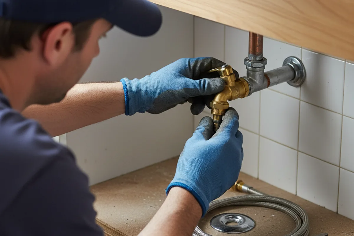 Shutoff valve and fitting work during Emergency Plumbing in Coatesville